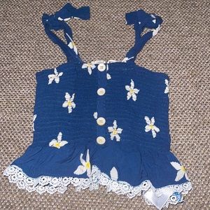 Kids top, floral print size 12.